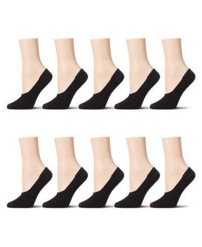 MeMoi Women's 10 Pair Pack High Cut Sneaker Liners
