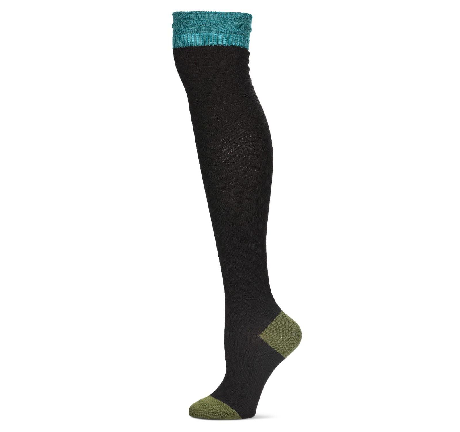 MeMoi Women's Leaf Burst Over The Knee Warm Knit Sock