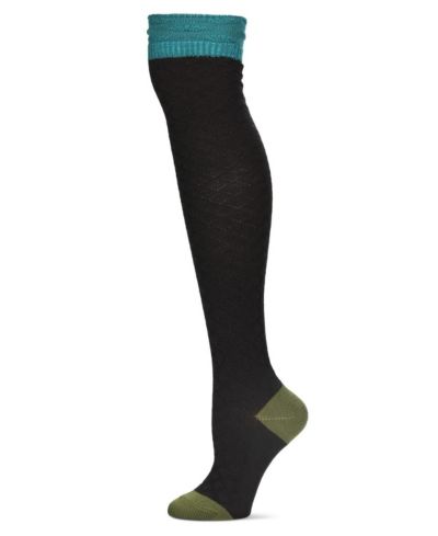 MeMoi Women's Leaf Burst Over The Knee Warm Knit Sock