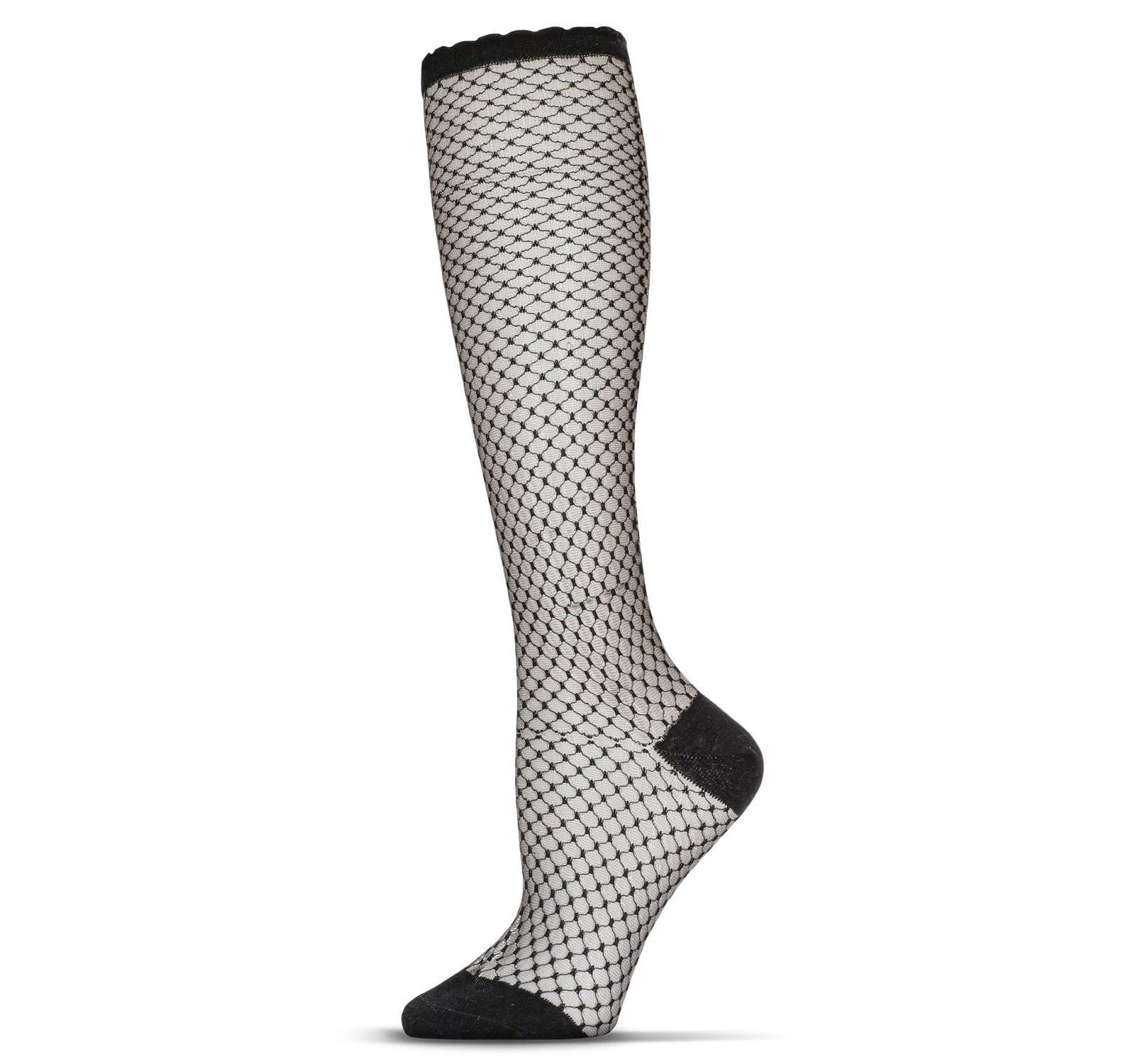 MeMoi Women's Diamond Trellis Knee High Socks