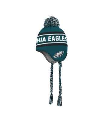 Трикотажная шапка Outerstuff Preschool Midnight Green Philadelphia Eagles с кисточкой и помпоном