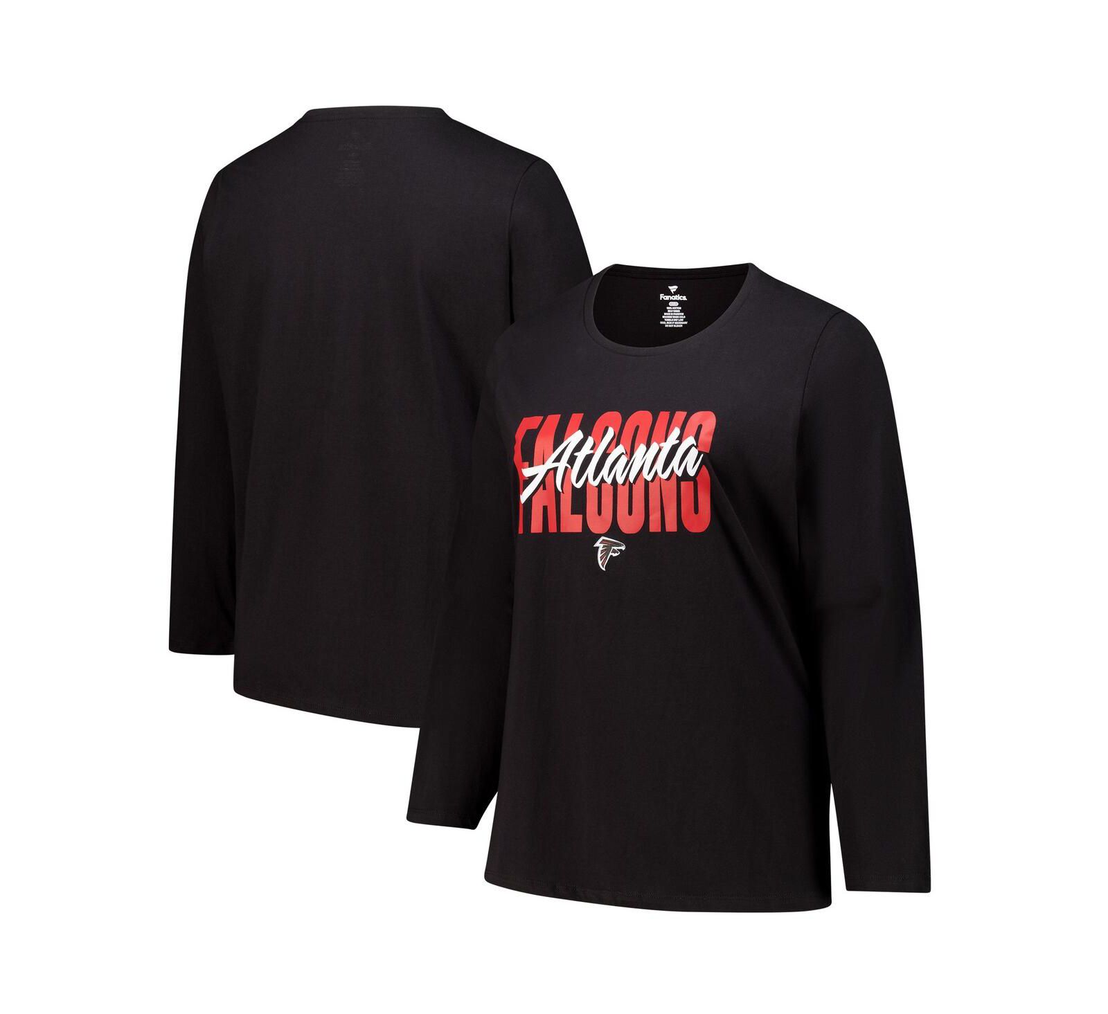 Fanatics Women's Black Atlanta Falcons Long Sleeve Scoop Neck T-Shirt