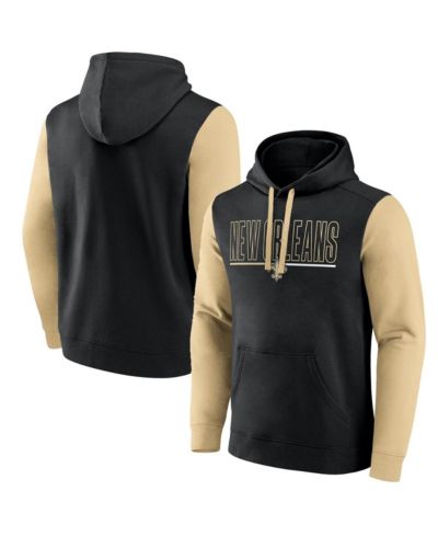 Fanatics Men's Black New Orleans Saints Big & Tall Outline Pullover Hoodie