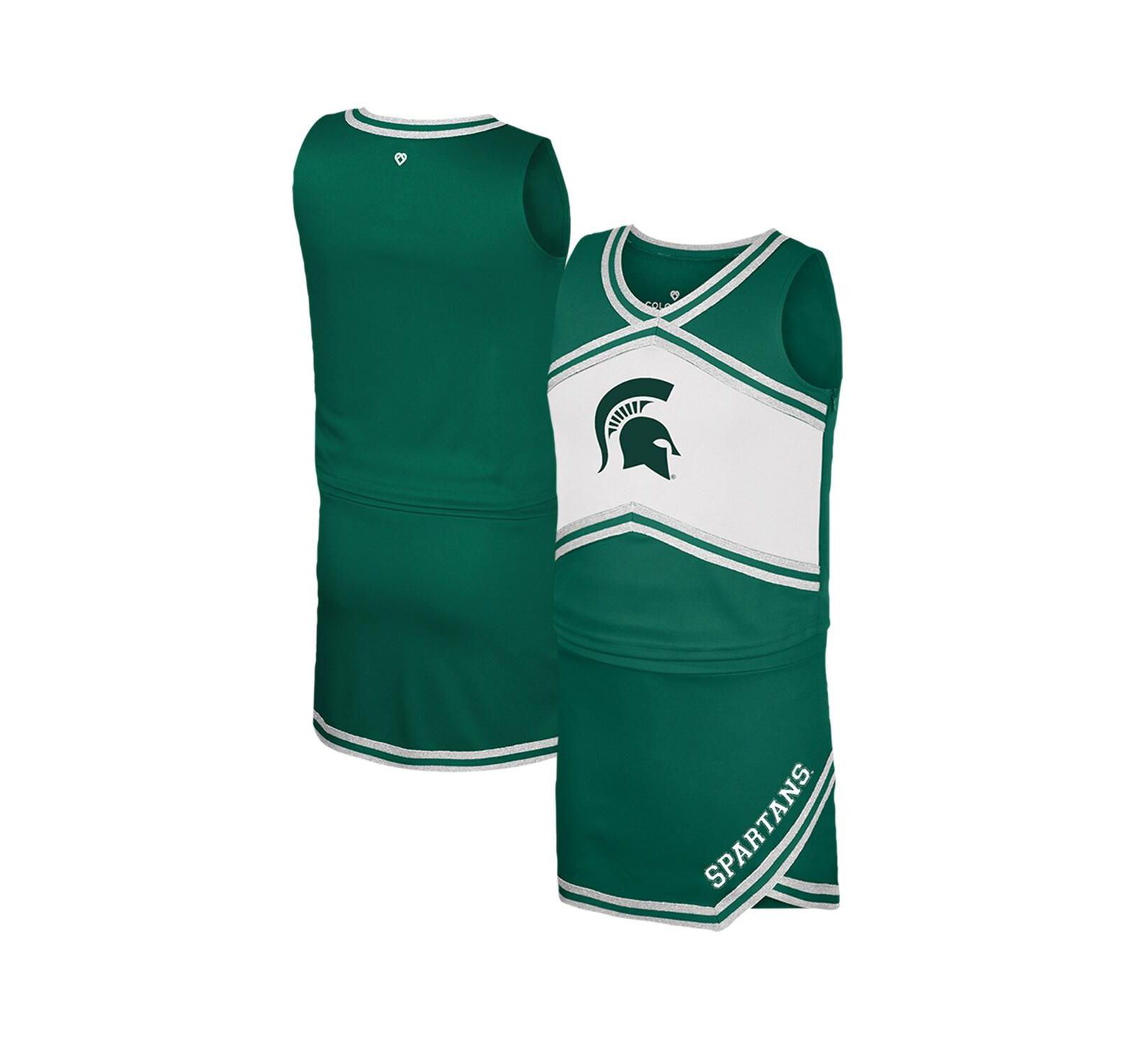 Детская комплект из 2 предметов Colosseum Green Michigan State Spartans Cheerleader Top and Skirt Set