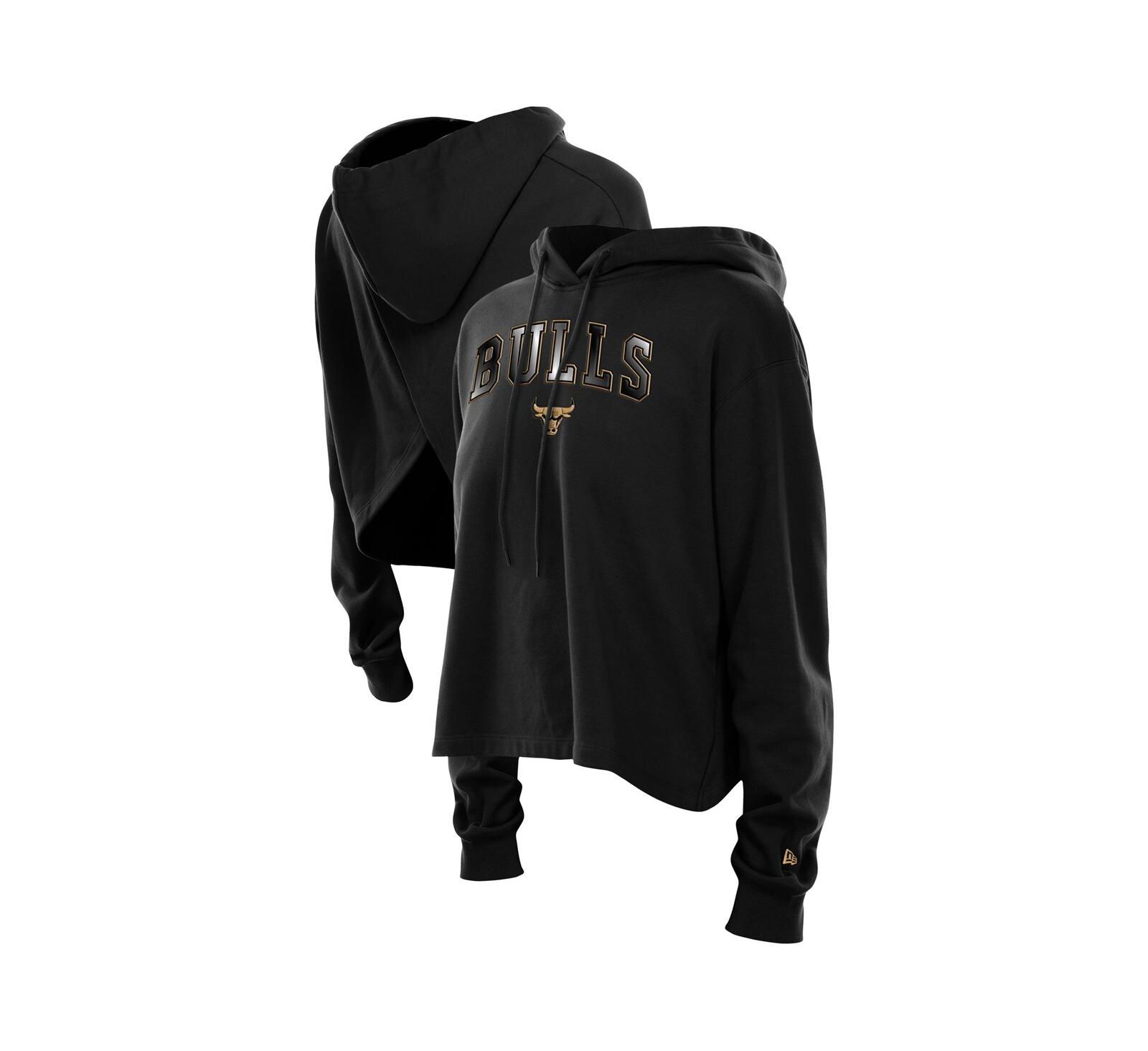Женская толстовка New Era Black Chicago Bulls Glam Game Open Back