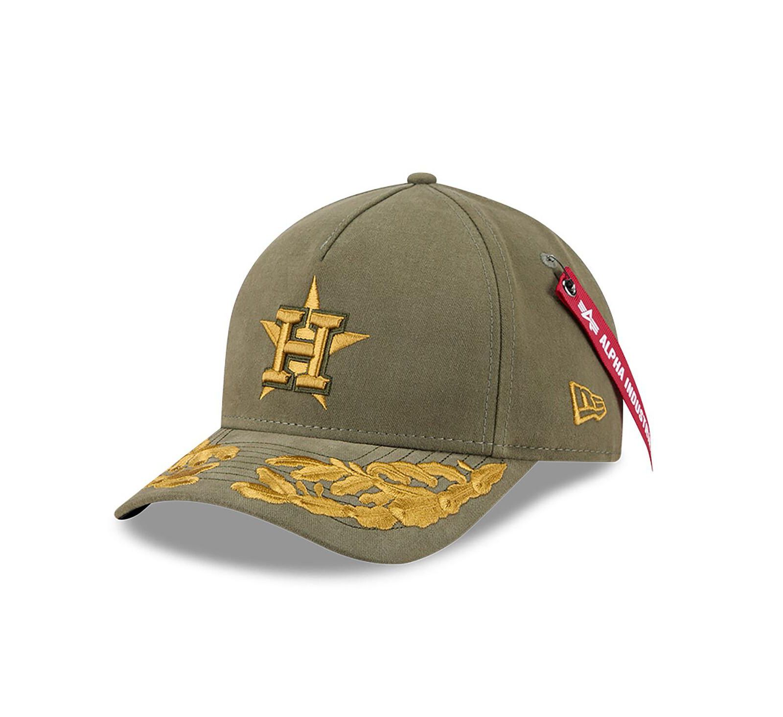 Мужская кепка New Era Houston Astros A-Frame 9FORTY, оливковая