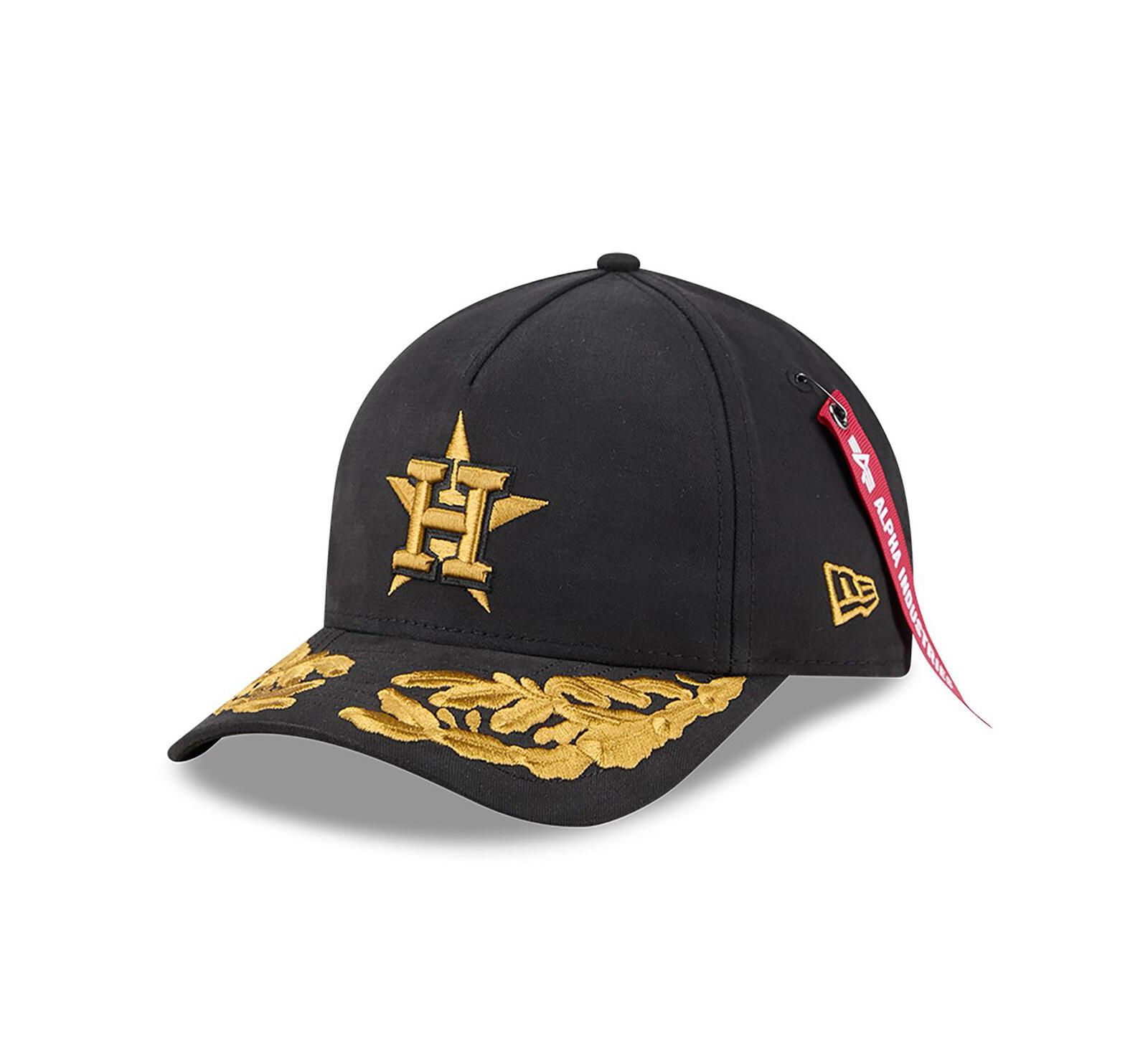 Кепка New Era Men's Black Houston Astros A-Frame 9FORTY Adjustable