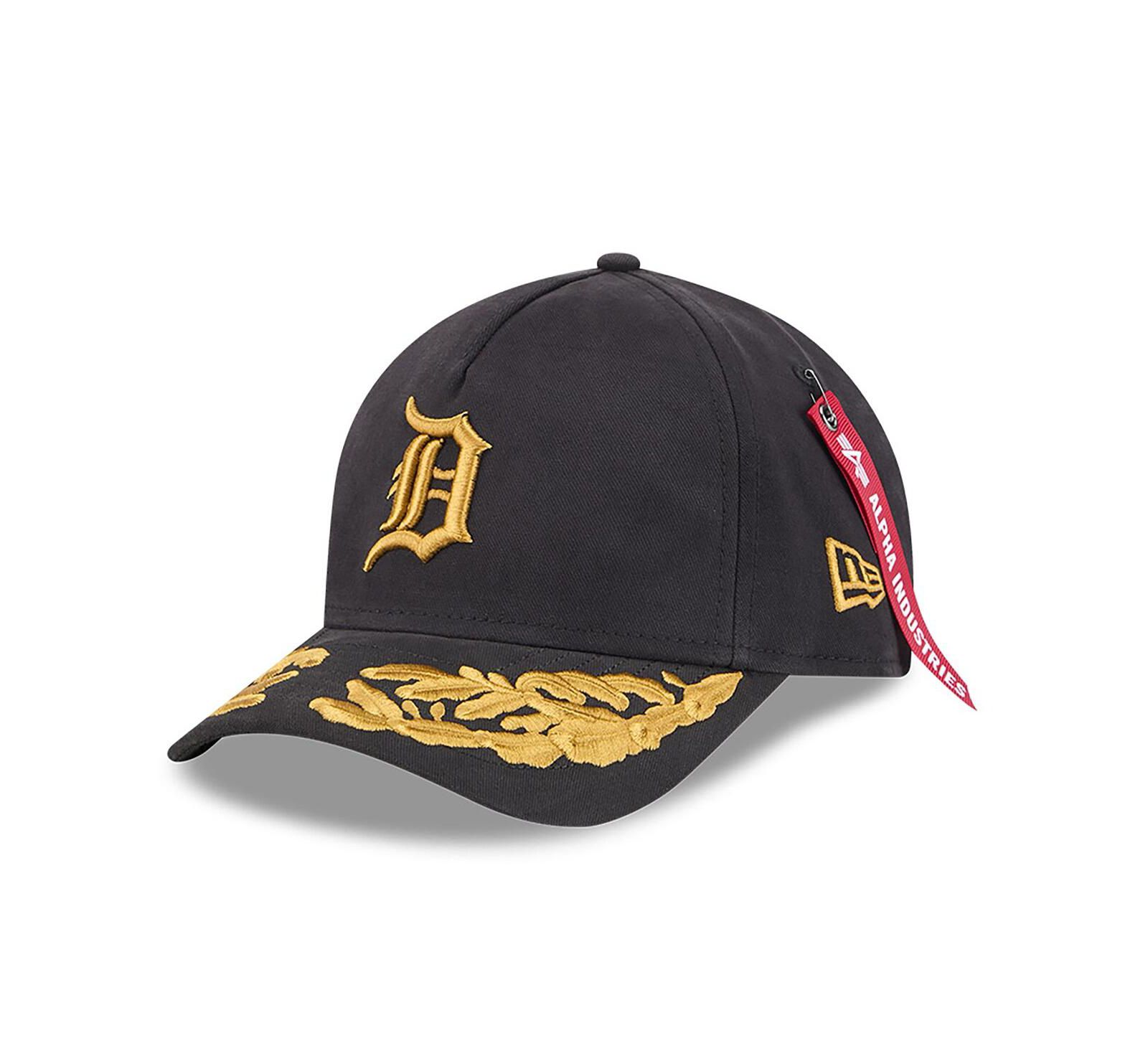 New Era Men's Black Detroit Tigers A-Frame 9FORTY Adjustable Hat