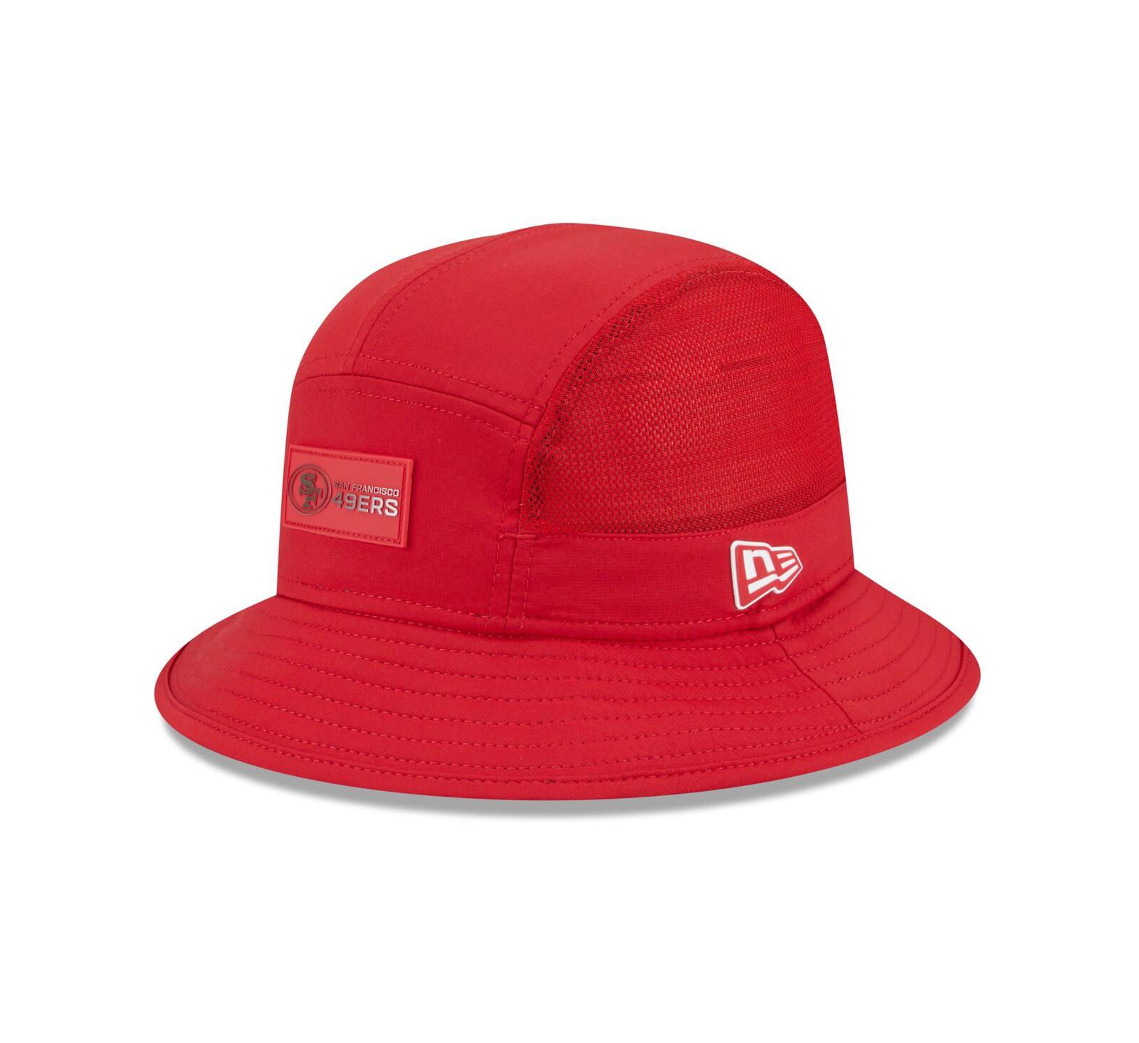 New Era Men's Scarlet San Francisco 49ers 2025 Sideline Bucket Hat
