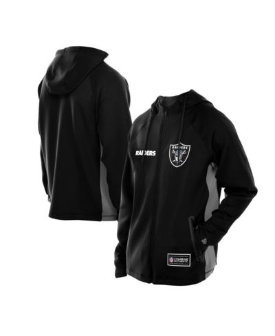 Мужская худи New Era Black Las Vegas Raiders Combine Authentic Raglan Scuba Full-Zip