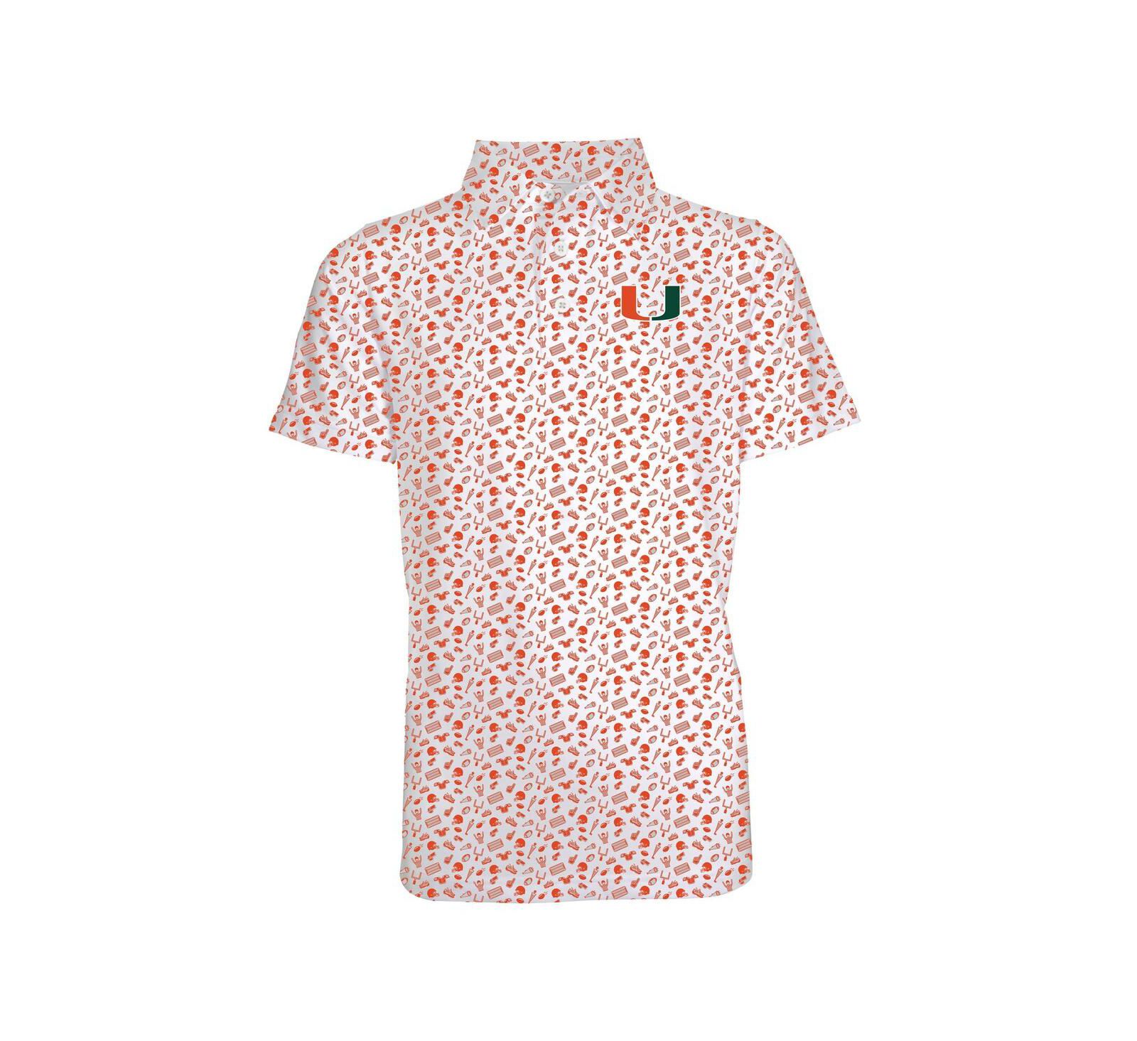 Garb Детская рубашка Miami Hurricanes Tom Allover Print Performance Polo