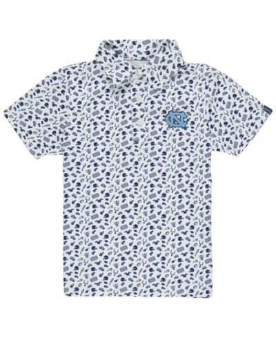 Garb Toddler Navy North Carolina Tar Heels Tom Allover Print Performance Polo Shirt