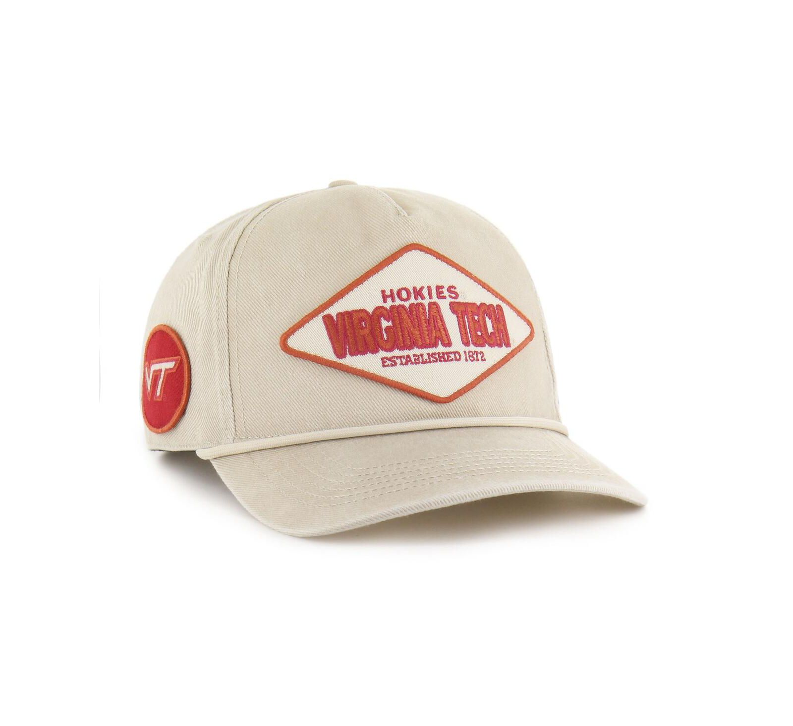 Регулируемая кепка '47 Brand Virginia Tech Hokies Cream Мужская и Женская