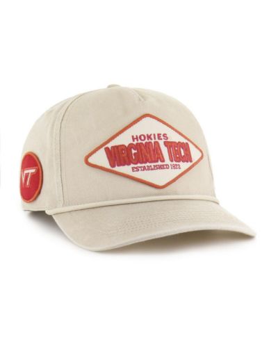 Регулируемая кепка '47 Brand Virginia Tech Hokies Cream Мужская и Женская