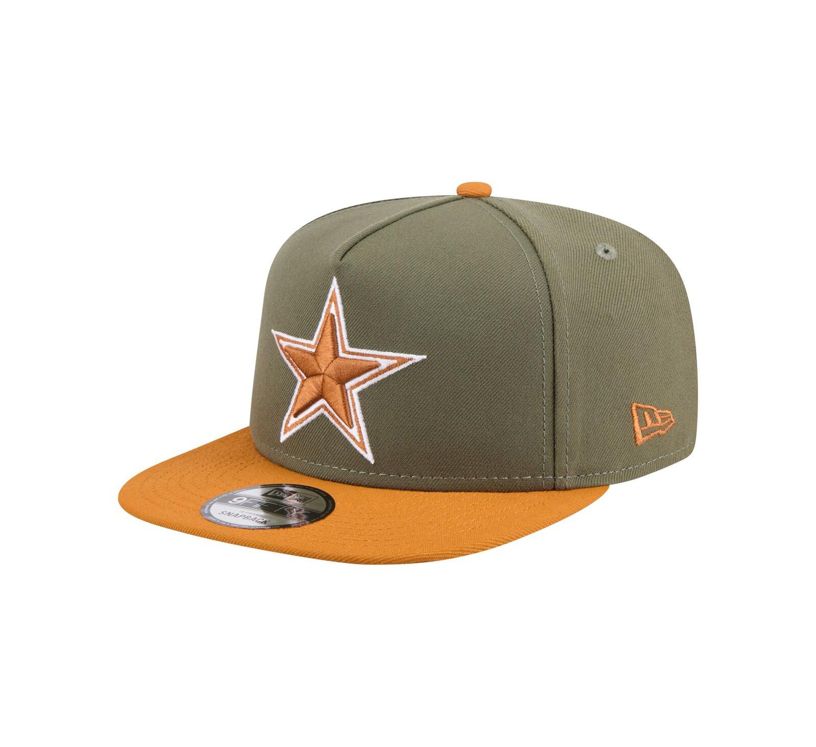 Мужская кепка New Era Dallas Cowboys Two-Tone A-Frame 9FIFTY Snapback Olive/Brown