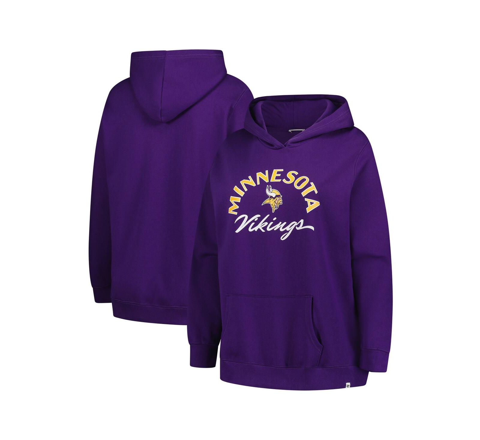 Женское худи Plus Size '47 Brand Purple Minnesota Vikings Whirlwind Naomi