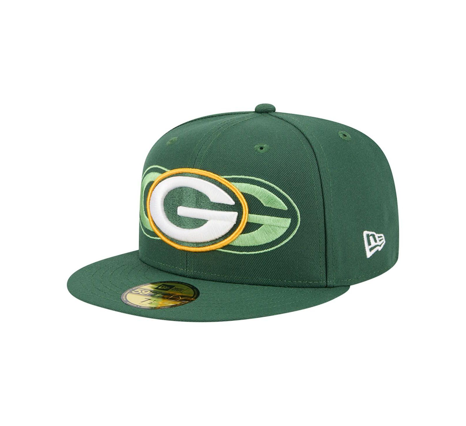 Мужская кепка New Era Green Bay Packers Tri-Hit 59FIFTY Fitted