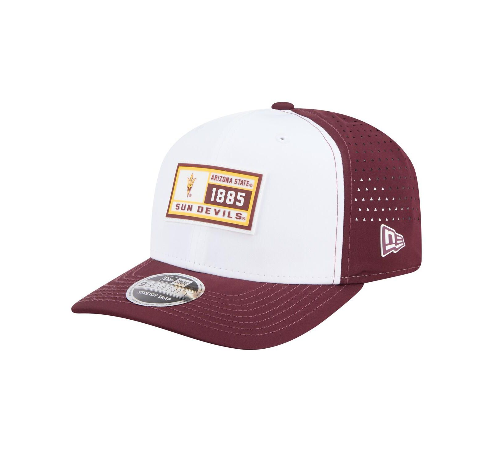New Era Men's White/Maroon Arizona State Sun Devils Perforated Patched 9SEVENTY Adjustable Hat