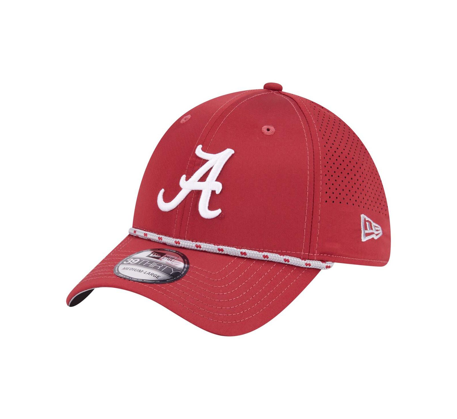 Мужская кепка New Era Crimson Alabama Crimson Tide Rope 39THIRTY Flex Hat