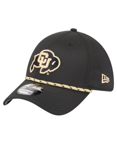New Era Men's Black Colorado Buffaloes Rope 39THIRTY Flex Hat