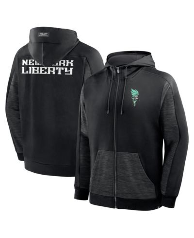 Fanatics Men's Black New York Liberty Back Door Cut Play Defender Full-Zip Hoodie