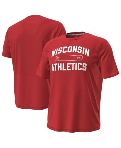 Мужская футболка Under Armour Red Wisconsin Badgers Sideline Knockout