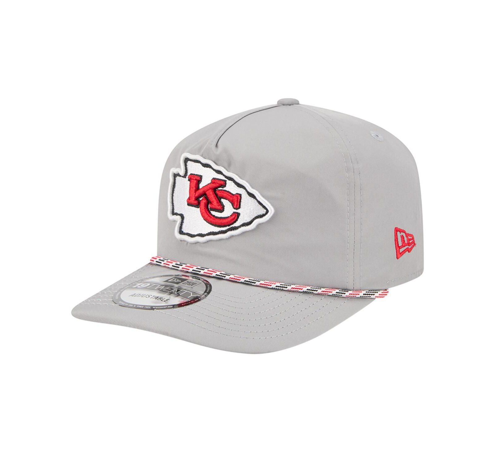 Мужская кепка New Era Gray Kansas City Chiefs Rope 19TWENTY
