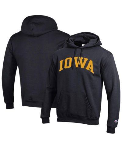 Champion Men's Black Iowa Hawkeyes Basic Arch Fleece Pullover Hoodie