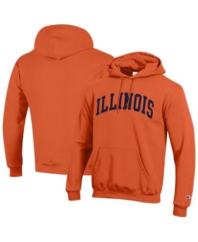 Champion Men's Orange Illinois Fighting Illini Basic Arch Fleece Pullover Hoodie