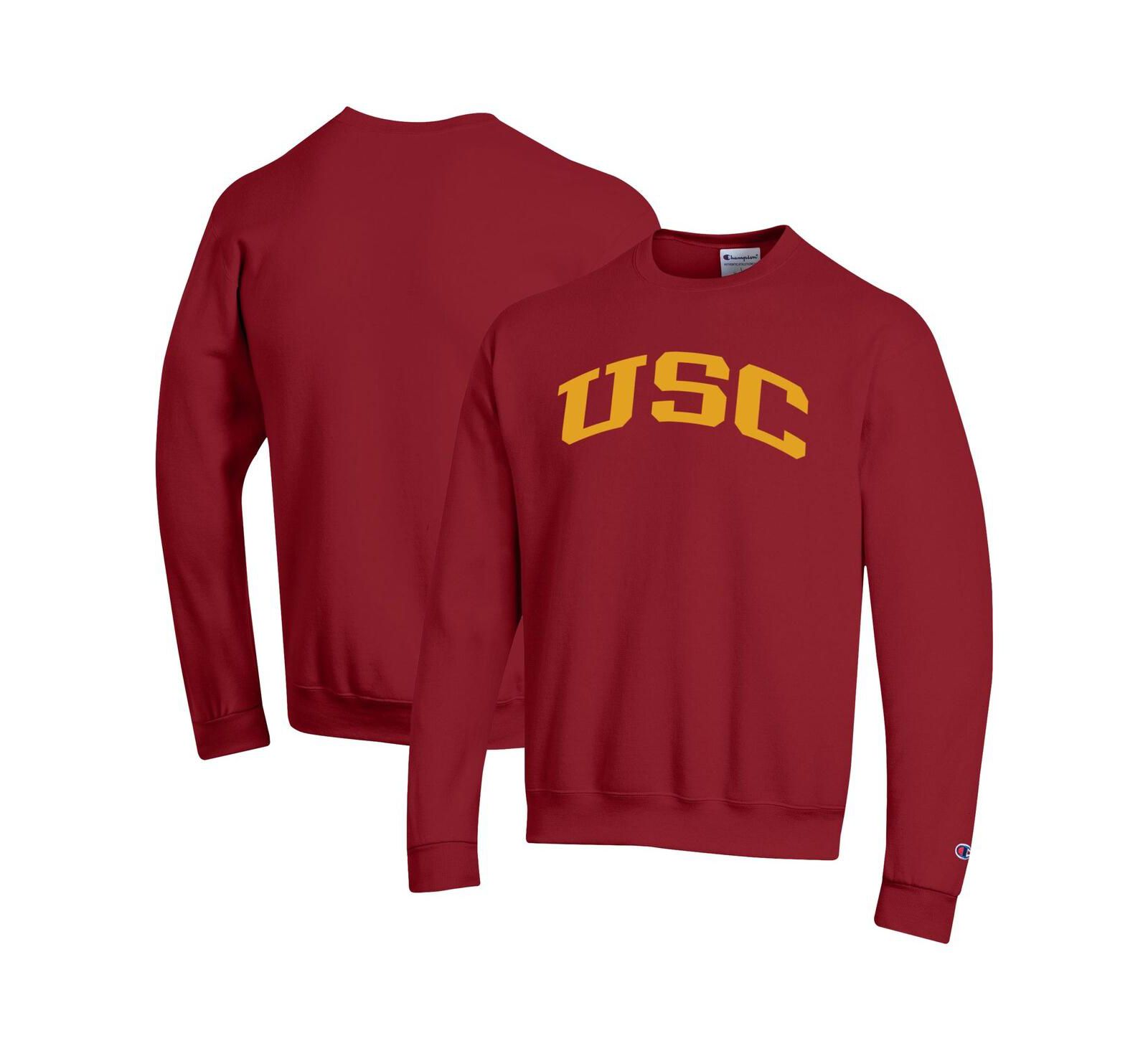 Champion Мужской флисовый лонгслив с логотипом Cardinal USC Trojans
