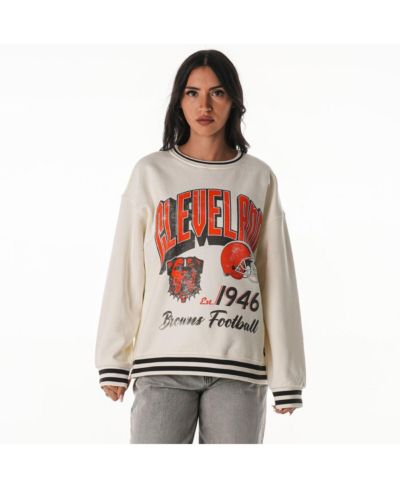 The Wild Collective женское винтажное свитшот Cleveland Browns Oversized