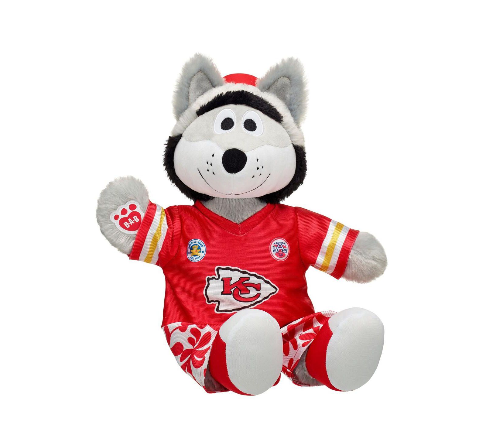 Мягкая игрушка Build-A-Bear Workshop Kansas City Chiefs K.C. Wolf Mascot