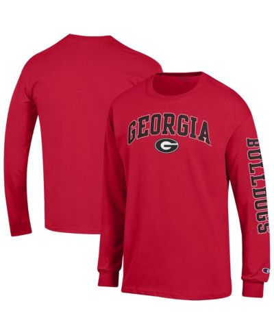 Мужская футболка Champion Georgia Bulldogs Arch Over Logo 2-Hit Long Sleeve