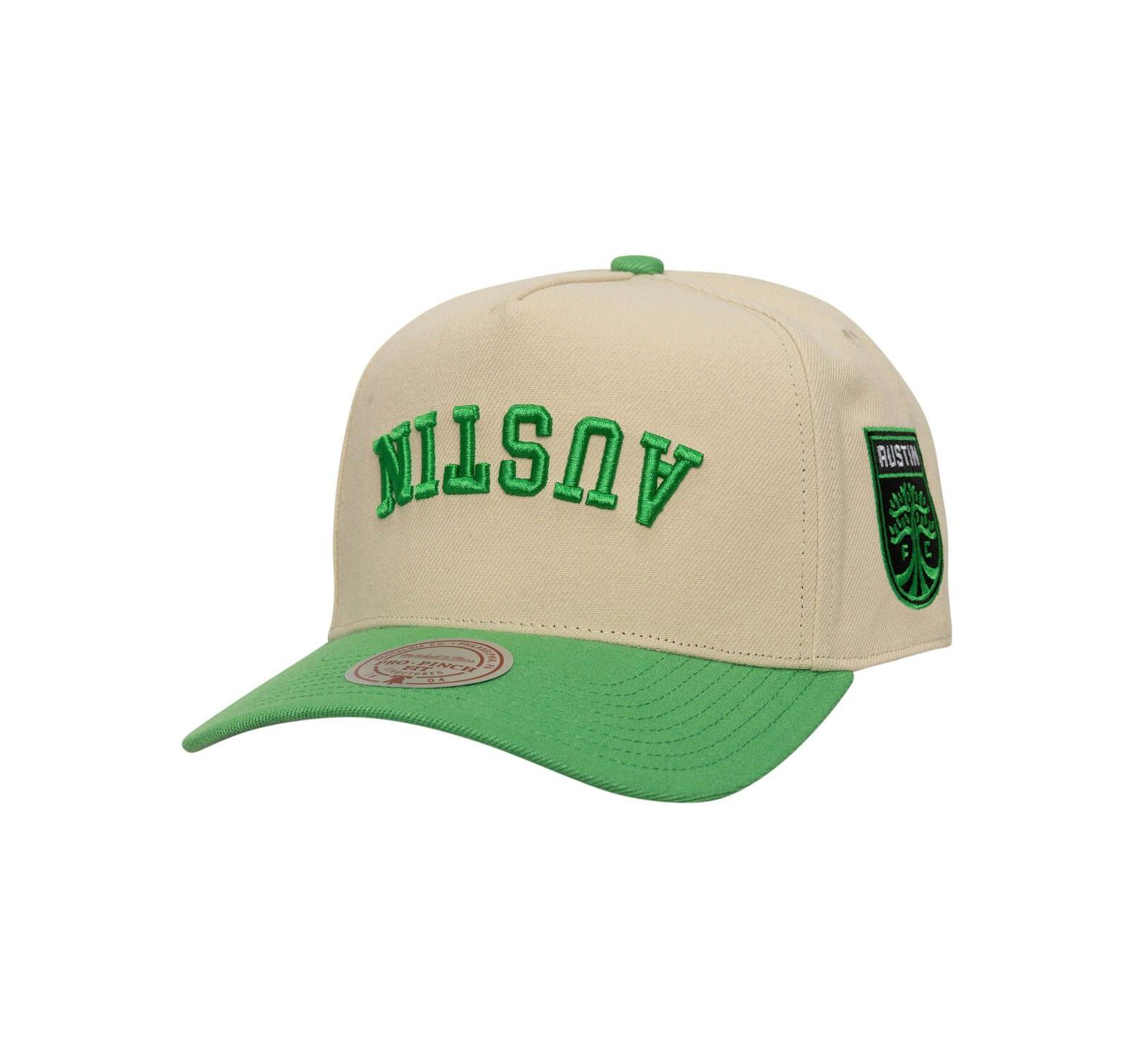 Mitchell & Ness Men's Green/Royal Austin FC Upside Down Pro Pinch Snapback Hat