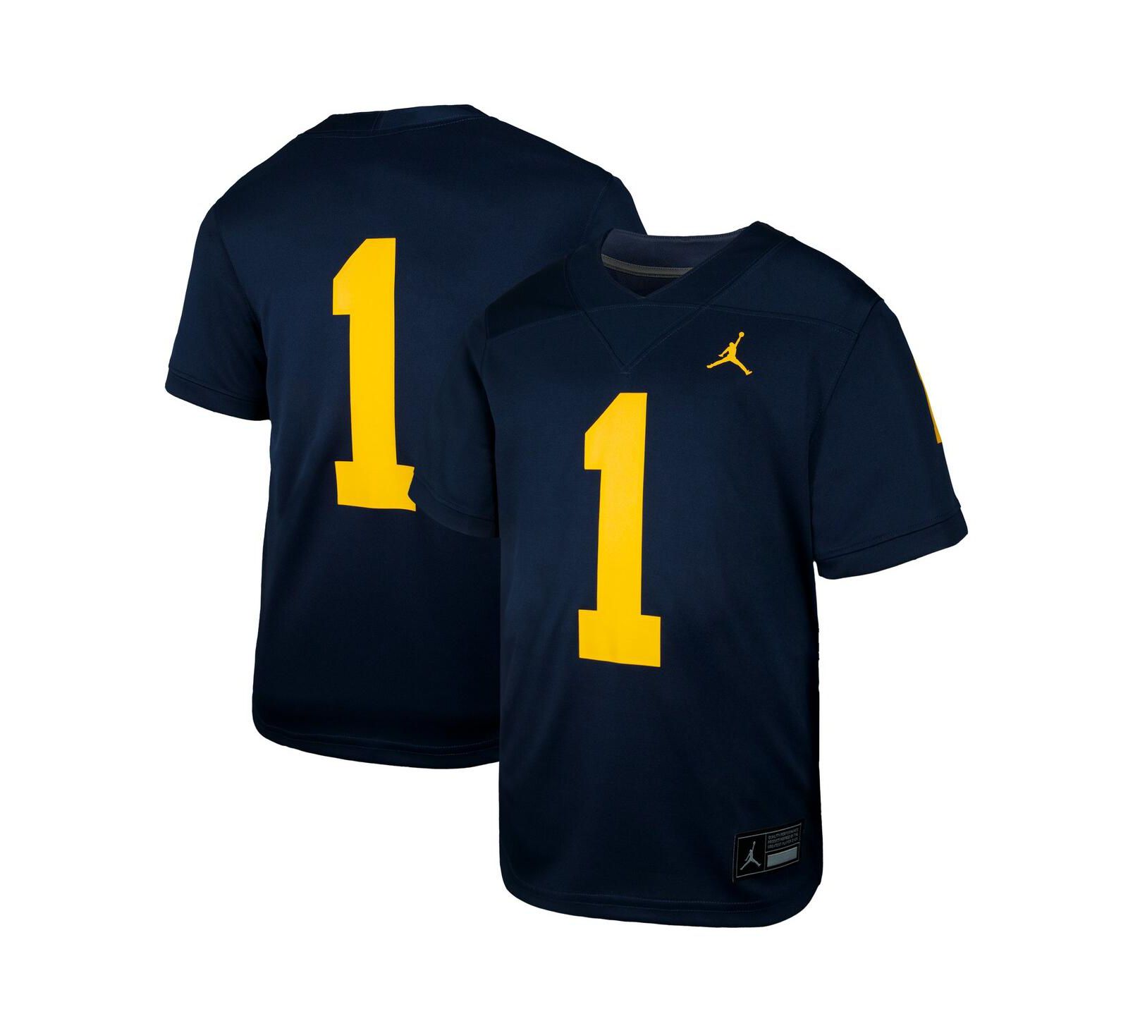Детская джерси Jordan Toddler 1 Navy Michigan Wolverines Untouchable Replica Game