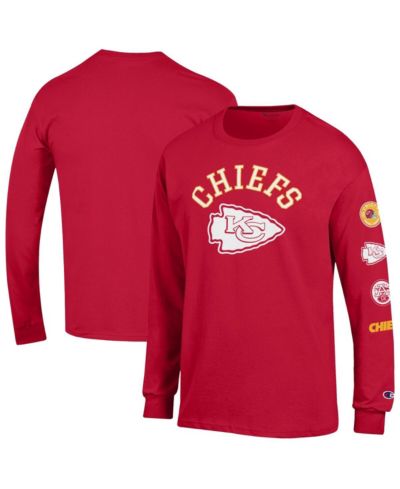 Мужская футболка Champion Red Kansas City Chiefs Seal Long Sleeve