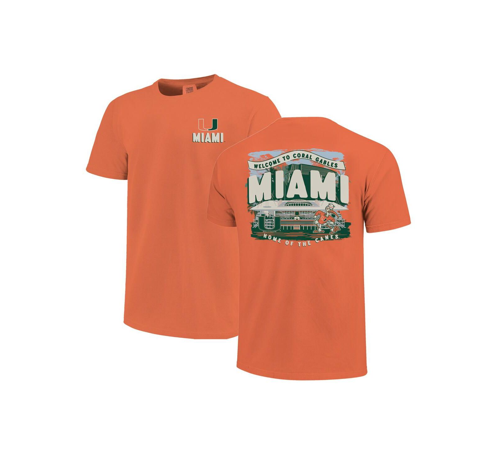 Image One Men's Orange Miami Hurricanes Hyper Local T-Shirt