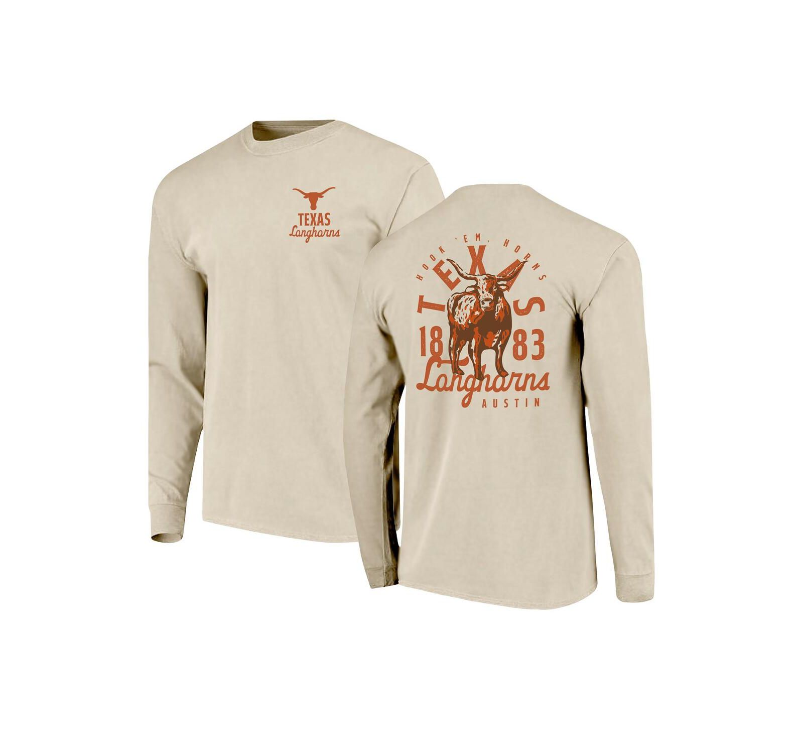 Мужская футболка Image One с логотипом Texas Longhorns, длинный рукав, Comfort Colors