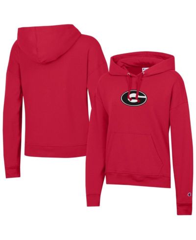 Женское худи Champion Red Georgia Bulldogs Power Blend Fleece Hoodie