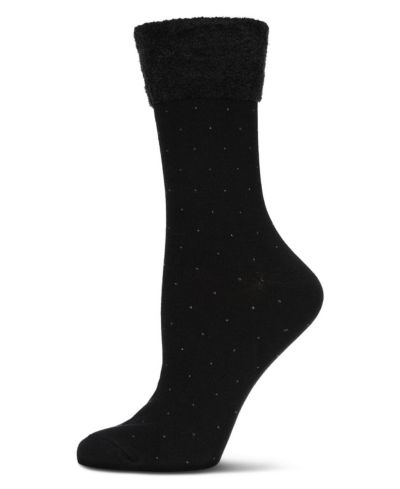 Женские хлопковые носки MeMoi Pindot Soft-Fit с толстой манжетой