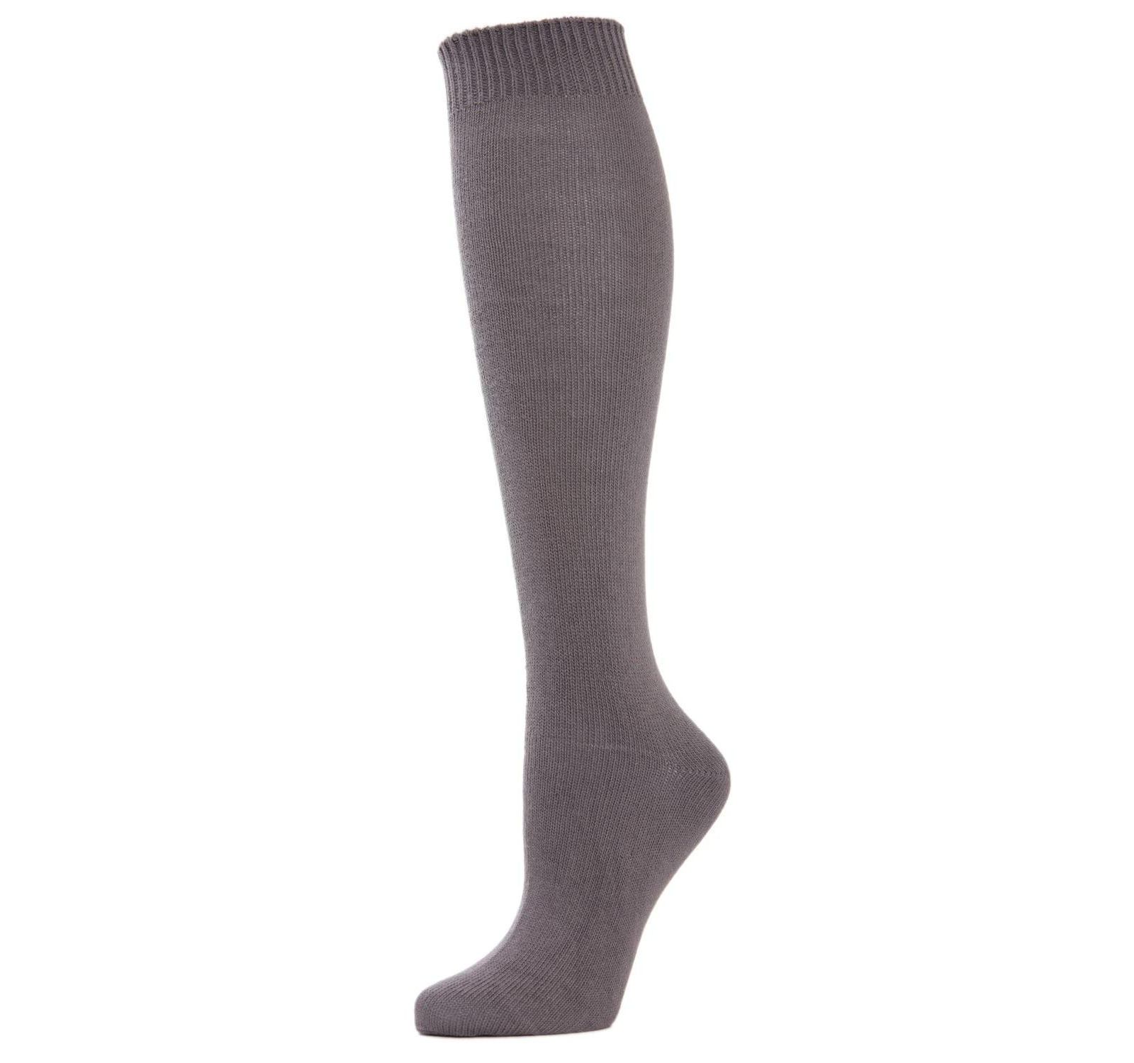 Женские носки MeMoi Cotton Blend Solid Knit Knee High