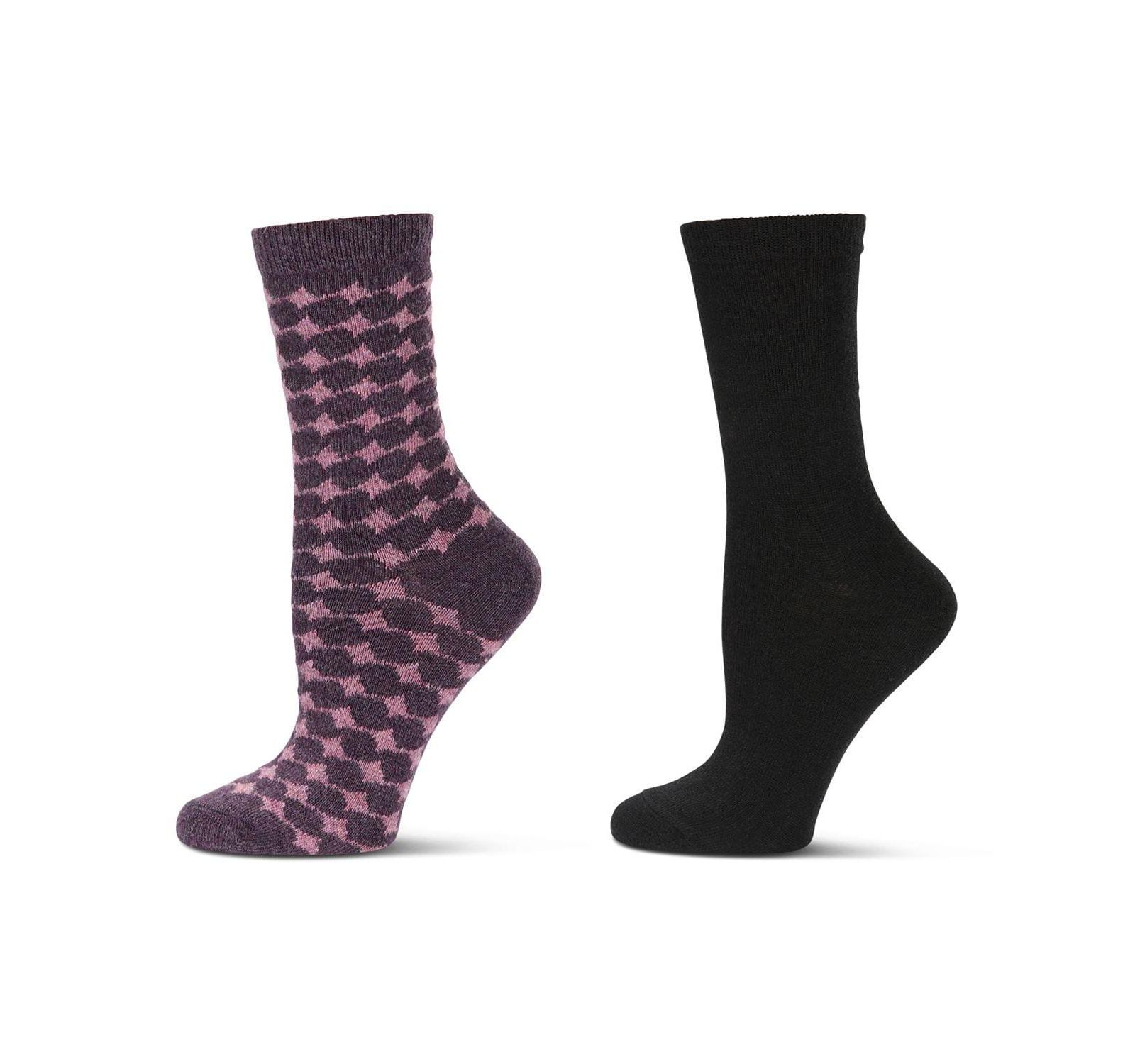 MeMoi Женский Wool Waves Crew Socks 2 Pack