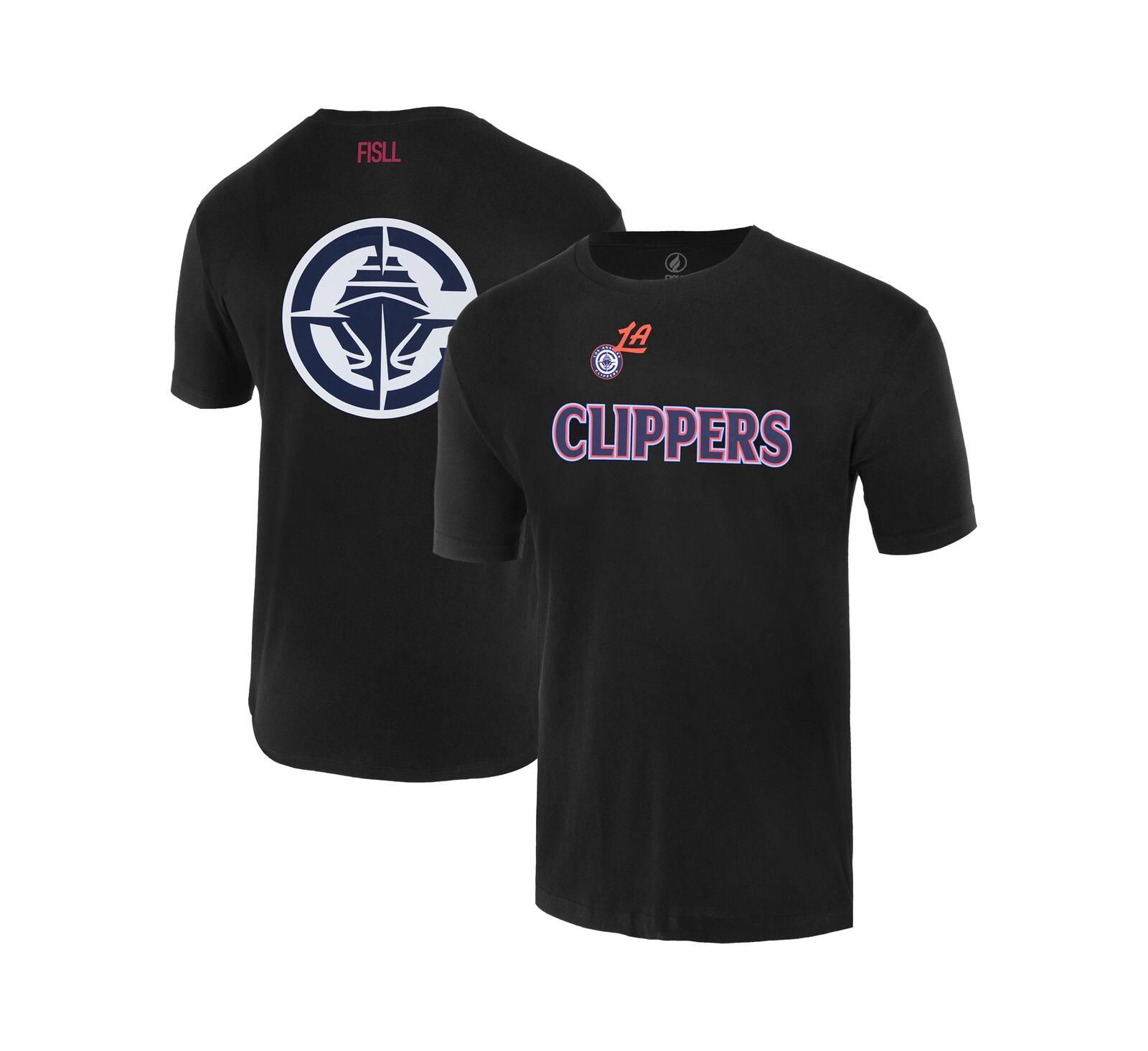 Футболка FISLL oversize с логотипом LA Clippers для мужчин и женщин, черная