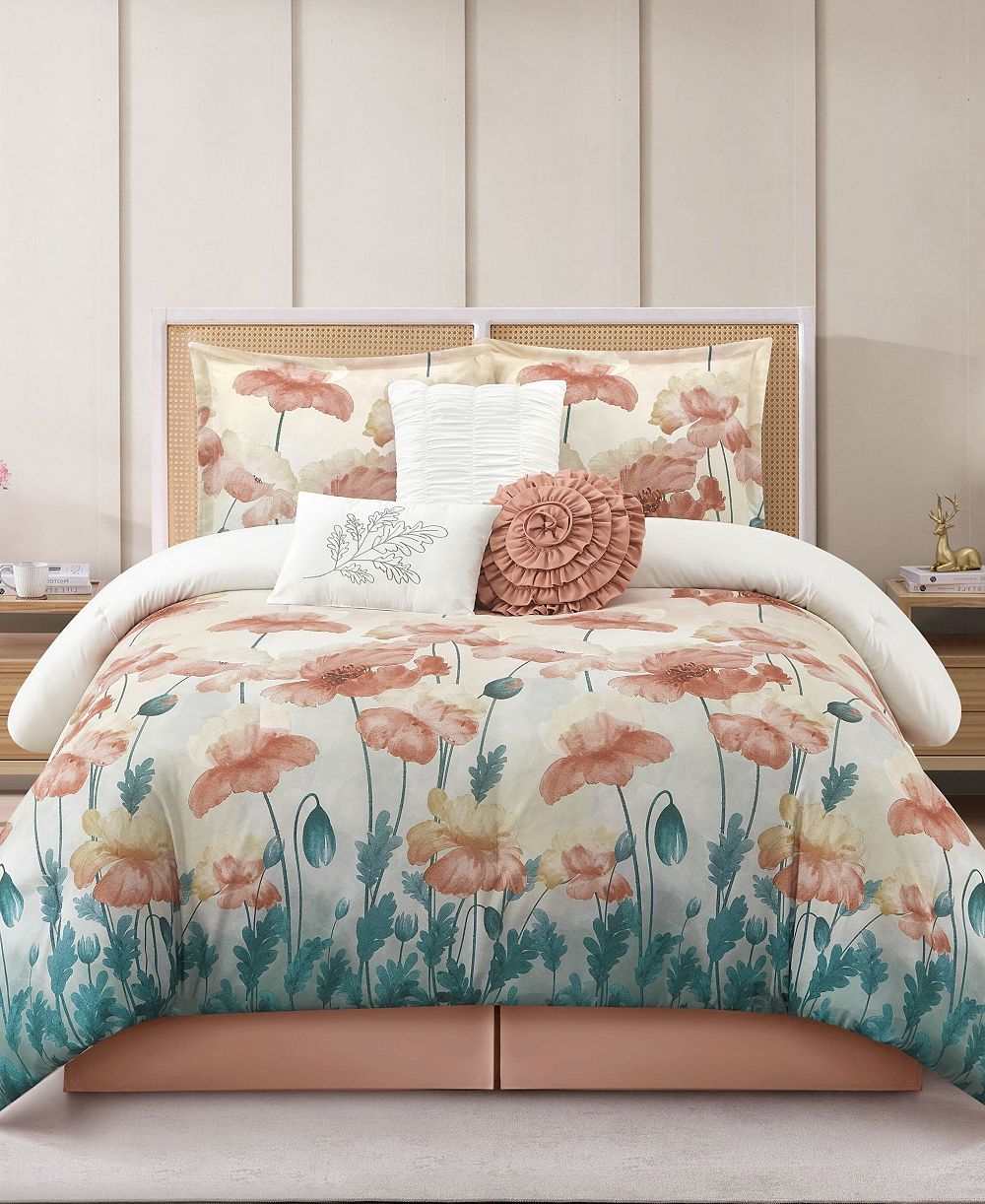 Stratford Park Jade Floral Комплект из 7 одеял, Queen