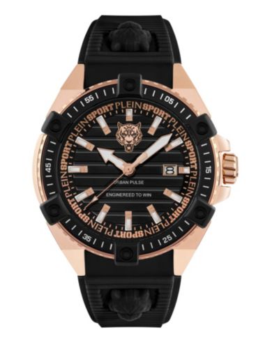 Мужские часы Plein Sport Urban Pulse 3 Black Silicone Strap 47mm
