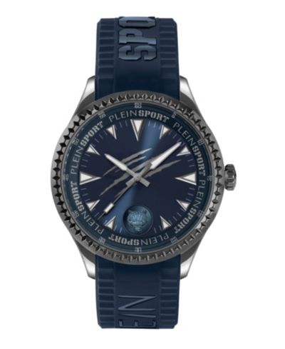 Plein Sport Мужские часы Lineman 3 Hand Quartz Blue Silicone Strap 45mm