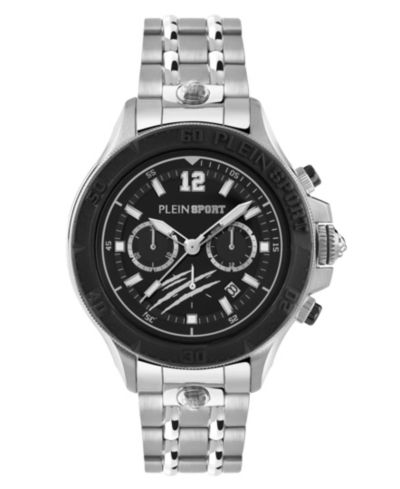 Мужские часы Plein Sport Warrior Tech Chronograph, стальной браслет, 47.5mm
