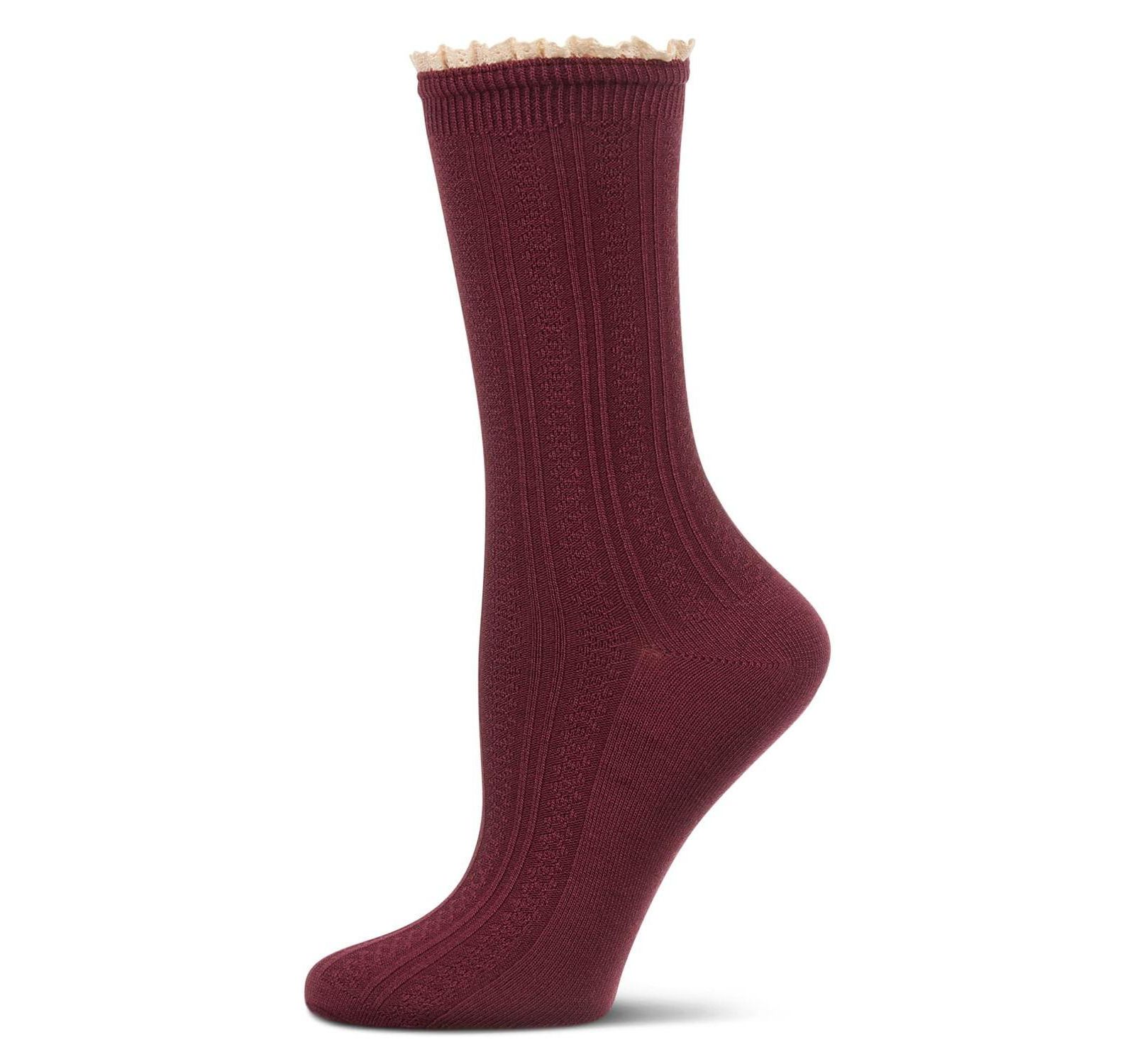 Женские кружевные носки MeMoi Prairie Lace Crew Socks