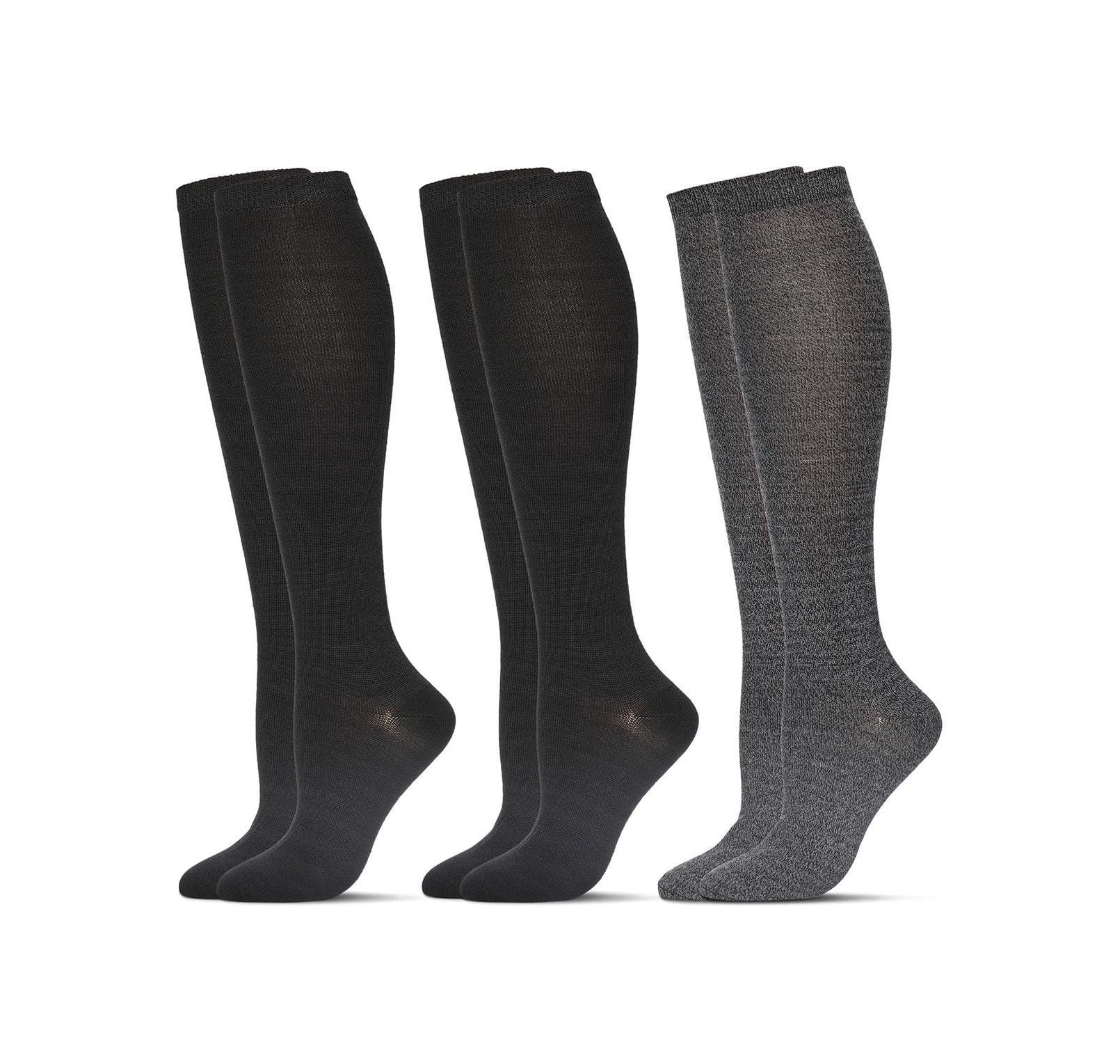 MeMoi Women's 3 Pairs Buttersoft Knee-High Socks