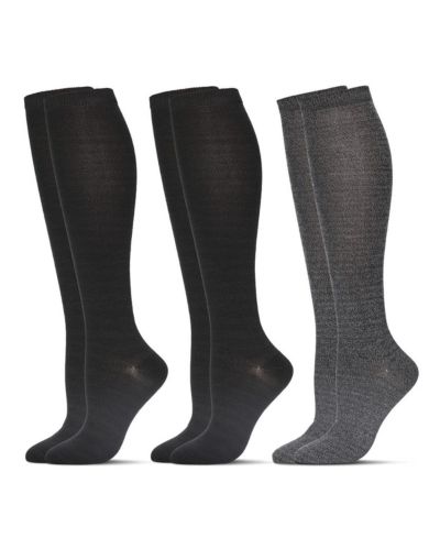 MeMoi Women's 3 Pairs Buttersoft Knee-High Socks